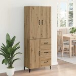 vidaXL Haut Armoire Montage mural Chêne artisanal 69 5 x 34 x 180 cm