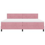 vidaXL Lit à ressort LED avec matelas Rose 200 x 200 cm Velours