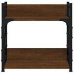 vidaXL Support d'imprimante à 2 niveaux chêne marron 40x20x40 cm