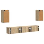vidaXL Ensemble meuble TV 5 Pièces Chêne Sonoma Bois d'ingénierie