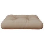 vidaXL Coussin de palette taupe 60x61 5x10 cm tissu