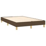 vidaXL Sommier à lattes de lit matelas et LED marron foncé 120x190 cm
