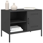vidaXL Meuble TV noir 68x39x50 5 cm acier