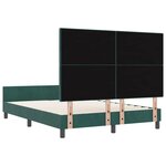 vidaXL Lit à ressorts avec tête de lit Vert foncé 140 x 200 cm Velours