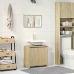 vidaXL Ensemble de meubles de salle de bain 2 Pièces chêne sonoma