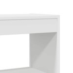 vidaXL Bibliothèque Blanc Bois d'ingénierie