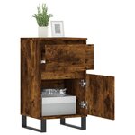 vidaXL Buffet chêne fumé 40x35x70 cm bois d'ingénierie