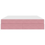 vidaXL Lit avec rangement et matelas Rose 180 x 200 cm Velours