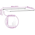 vidaXL Cadre d'auvent Bordeaux 400 × 300 cm
