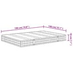 vidaXL Matelas à ressorts bonnell moyen 140x190 cm