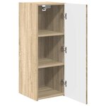 vidaXL Meuble TV mural Sonoma 30 x 31 x 80 cm Bois d'ingénierie