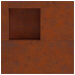 vidaXL Foyer de cheminée Marron 100 x 100 x 30 cm Acier patiné