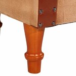 vidaXL Chaise cabriolet marron cuir véritable bois de manguier massif
