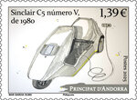 Timbre Andorre - Sainclair C5 numero V de 1980