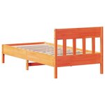 vidaXL Cadre de lit sans matelas cire marron 90x200 cm bois pin massif