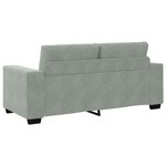 vidaXL Canapé causeuse gris clair 140 cm velours