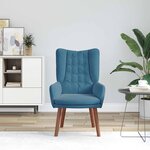 vidaXL fauteuil Bleu 63 x 67 x 94 cm Velours