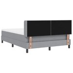 vidaXL Lit ressort avec matelas gris clair  140 x 200 cm  en tissu
