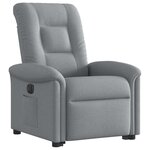 vidaXL Fauteuil inclinable électrique gris clair tissu