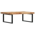 vidaXL Étagère de vasque murale acier et bois massif d'acacia