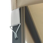 vidaXL Belvédère 3x6 m Crème