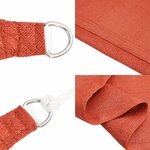 vidaXL Voile d'ombrage 160 g/m² triangulaire terre cuite 5x5x5 m PEHD