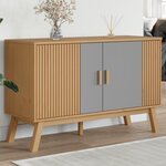 vidaXL Buffet OLDEN gris et marron 114x43x73 5 cm bois massif de pin