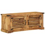 vidaXL Banc à chaussures 110x38x45 cm Bois massif Bois de mangue brut