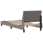 vidaXL Cadre de lit sans matelas Hanko taupe 90x200 cm tissu