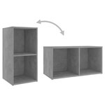 vidaXL Meubles TV 2 Pièces Gris béton 72x35x36 5 cm Bois d'ingénierie