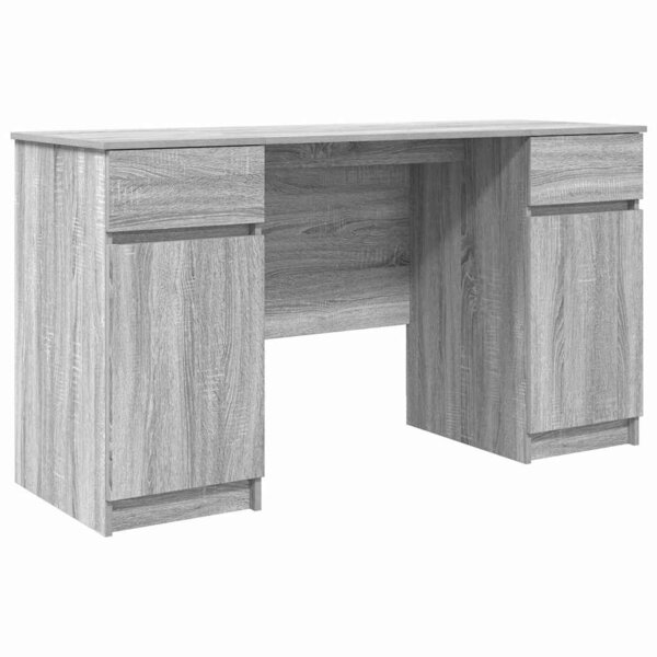 vidaXL Bureau Sonoma gris 140 x 49 x 76 cm Bois d'ingénierie