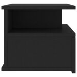 vidaXL Tables de chevet flottantes 2 Pièces Noir Bois d'ingénierie