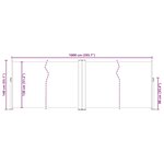 vidaXL Auvent latéral rétractable Marron 140 x 1000 cm