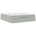 VidaXL Cadre de lit ottoman avec matelas gris clair 180x200 cm velours