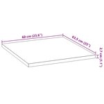vidaXL Plan de travail de cuisine bois de chêne massif rectangulaire