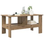 vidaXL Table basse Chêne artisanal 90 x 50 x 45 cm Bois d'ingénierie