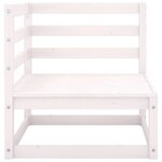 vidaXL Canapé d'angle de jardin blanc bois de pin massif