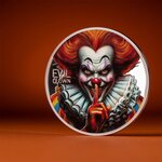 Pièce de monnaie en Argent 1000 Francs g 31.1 (1 oz) Millésime 2025 Urban Legends EVIL CLOWN