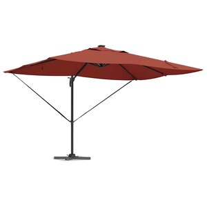 vidaXL Parasol Terre cuite 352 x 251 x 265 cm Polyester et Aluminium