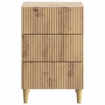 vidaXL Cabinet de chevet Chêne artisanal 43 x 41 x 66 5 cm