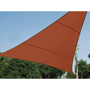 Perel Voile d'ombrage  hydrofuge  5 x 5 x 5 m  160 g/m²  polyester  triangulaire  brun rougeâtre