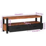 vidaXL Meuble de rangement multimédia Marron Bois d'acacia massif