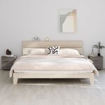 vidaXL Tables de chevet HAMAR 2Pièces Gris clair 40x35x44 5cm Bois massif