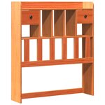 vidaXL Lit bibliothèque sans matelas cire marron 100x200 cm pin massif