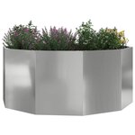 vidaXL Jardinière Argent 120 x 120 x 50 cm Acier galvanisé