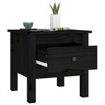 vidaXL Tables d'appoint 2 Pièces Noir 40x40x39 cm Bois massif de pin
