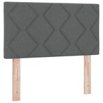 Lit box spring vidaXL avec matelas gris foncé 80x200 cm Tissu