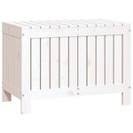 vidaXL Boîte de rangement de jardin Blanc 76x42 5x54 cm Bois de pin