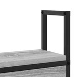 vidaXL Tête de lit de rangement Sonoma gris 120 cm Bois d'ingénierie