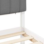 vidaXL Cadre de lit avec tête de lit rembourrée Gris clair 80 x 200 cm